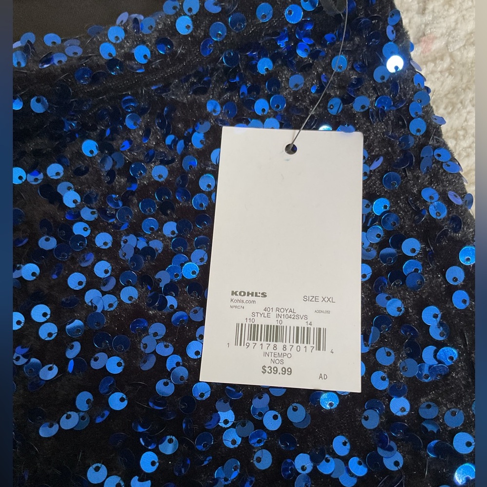 Intempo One-Shoulder Sequin Top - Picture 12 of 13